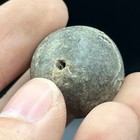 Rare Ancient Roman Bronze Round Bead With Unique Patina