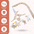 Musical Crib Mobile With 12 Lullabies Rotating Arm And Detachable Plush Toys