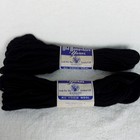 Vintage Old Hampshire Yarns All Virgin Wool Black 2 Skeins Knitting Crochet Usa