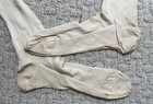 Antique 19th C Victorian Ivory Silk Stockings Storage Bag Os One Size Womens 20s