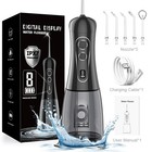 Water Flosser 400ml Portable Tooth Cleaner Rechargeable Travel Digital Display
