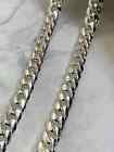 Solid Miami Cuban Link 925 Sterling Silver Chain Necklace For Men Heavy 12 5mm