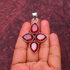 Garnet Gemstone 925 Sterling Silver Handmade  Jewelry Pendant 2 28 