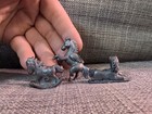 Vintage Fine Pewter Unicorn Rocking Horse Pegasu Miniature Figurine Trinkets 
