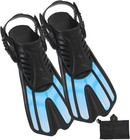 Diving Fins Snorkeling Gear For Adults Kids Swim Fins Flippers Travel Size