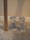 Baccarat France   Pair Of Clover Diomede Quadrifolio 7  Candle Stick Holders