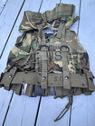 1991 Woodland Camo Load Bearing Tactical Vest   1998 Individual Belt