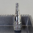 Mariposa Beaded Aluminum Cocktail Napkin Holder Tray With Champagne Bottle 5 5 