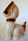 Vintage Ceramic Dog  Brown   White Puppy  3 75  Tall  Made In Japan  Porcelain  