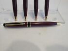 Lot Of 5 Terzetti Metal Red Expert Ballpoint Pen-heavy Brass Body velvet Pouch