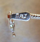 Italy Sterling Silver Oval Bead Ankle Bracelet 9 