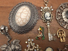 Vintage-now 15 Pcs Victorian Art Deco Style Parts Craft Jewelry Making Lot 25