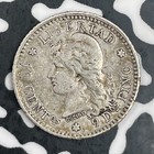1882 Argentina 10 Centavos Lot f7697 Silver 