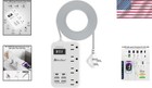 Wall Mountable Usb-c Power Strip - 6 Port Charging Station With Flat Plug Design