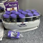 Conair More Big Curls Purple Velvet Hot Rollers waves With Clips Model Chv12n