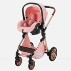 3 In 1 Baby Stroller  Car Base With Isofix Safety Baby Car Seat Base Super Pink