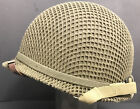 Original Wwii Woven Square Pattern M1 Helmet Net From Us Gi Od Camo Shrimp Net