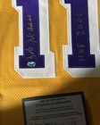 Lakers Bob Mcadoo Signed Jersey Hof 2000 Inscription Coa