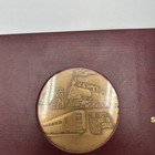Israel 100 Years Of Trains Philatelic Numismatic Cover  Bronze Medal  Stamp Set