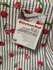 Nwt Kitchen Aid 100  Cotton Towels Set Of 2 Cherry Fruit With Vertical Stripes