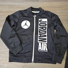 Jordan Air Tracksuit Set Coat Pants Boys 4-5 Black White Stripe Basketball Sport