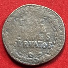 Roman Imperial  Claudius Sestertius  41-54 A d  Ncapr Countermark On Obverse