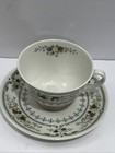 Royal Doulton Provencal Green England English China Set Of Footed Cup And Saucer