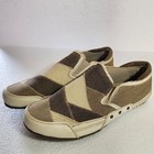 Bullboxer Men s Slip-on Canvas Loafers In Brown And Cream