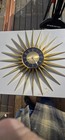 Elgin Starburst Sunburst Wall Clock Spokes Vintage 1960s