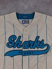 Vintage San Jose Sharks Jersey Mens Xl Starter Script Baseball Sleeveless Nhl