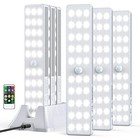 Led Closet Light With Charging Station  6 Pcs 30leds 6 Pack With Stand White