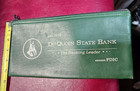Vintage Du Quoin State Bank   Deposit Cash Coin Money Bag  Zipper Du Quoin Ill