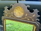 1780s Antique Mahogany Chippendale Looking Glass Mirror Gilt 18th Century
