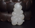 Chinese Antique Song Dynasty Hetian Ancient Jade Carved Flower Jade Ornaments