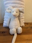 Nwt Jellycat Bashful Cream Mouse Plush Retired Rare Stuffed Animal White 12  