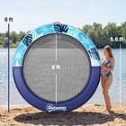 Outsunny 8ft Inflatable Water Hammock Floating Ring Dock Platform  Blue