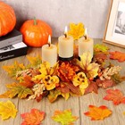 Fall Thanksgiving Centerpiece With 3 Candle Holders Harvest Table 