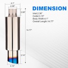 Yeoflagtrade 2 25 Inch Inlet 3 0 Outlet 3 Outlet  Burnt