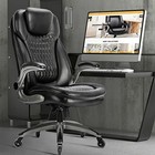  High Back Executive Office Chair  set Of 2   Ergonomic Pu Leather Desk Chairs 