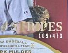 2013 Panini Usa Baseball Champions Auto Mark Mulder 109 473 Oakland Athletics