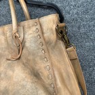 Bed Stu Leather Rockaway Shoulder Bag Crossbody Tote Tan Rustic Boho Hippie Hobo