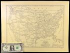 1940s Vintage United States Railroad Map Us Railway Map Large Old Original