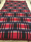 Vtg Handwoven Throw Blanket Rug Textile 75x42    African Thai Colorful Grid