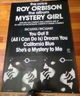 Roy Orbison  Mystery Girl  Rare Original Music Store Promo Poster 1989   24   36 