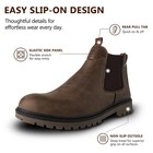 Tiestra Mens Chelsea Chukka Casual Dress Boots Faux Leather Pull On Ankle Shoes