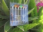 Color Gem Diamond Crystal Cocktail Picks For Martini Glass Glasses Olive Purple 