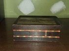 Vtg Japanese Wood Inlay Puzzle Box Mt  Fuji Scenery