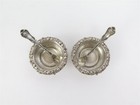 Antique Whiting Miniature Sterling Silver Open Salt Cellars   Spoons