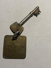 Vintage Hotel Motel Room Key Brass Fob   Skeleton Key  187 Very Old       