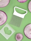 Onion Slicer Stainless Steel Vegetable Holder Onion Needle Cutter Kitchen Tools